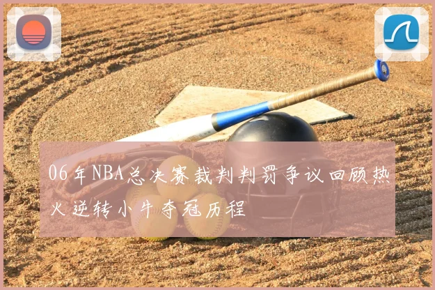 06年NBA总决赛裁判判罚争议回顾热火逆转小牛夺冠历程